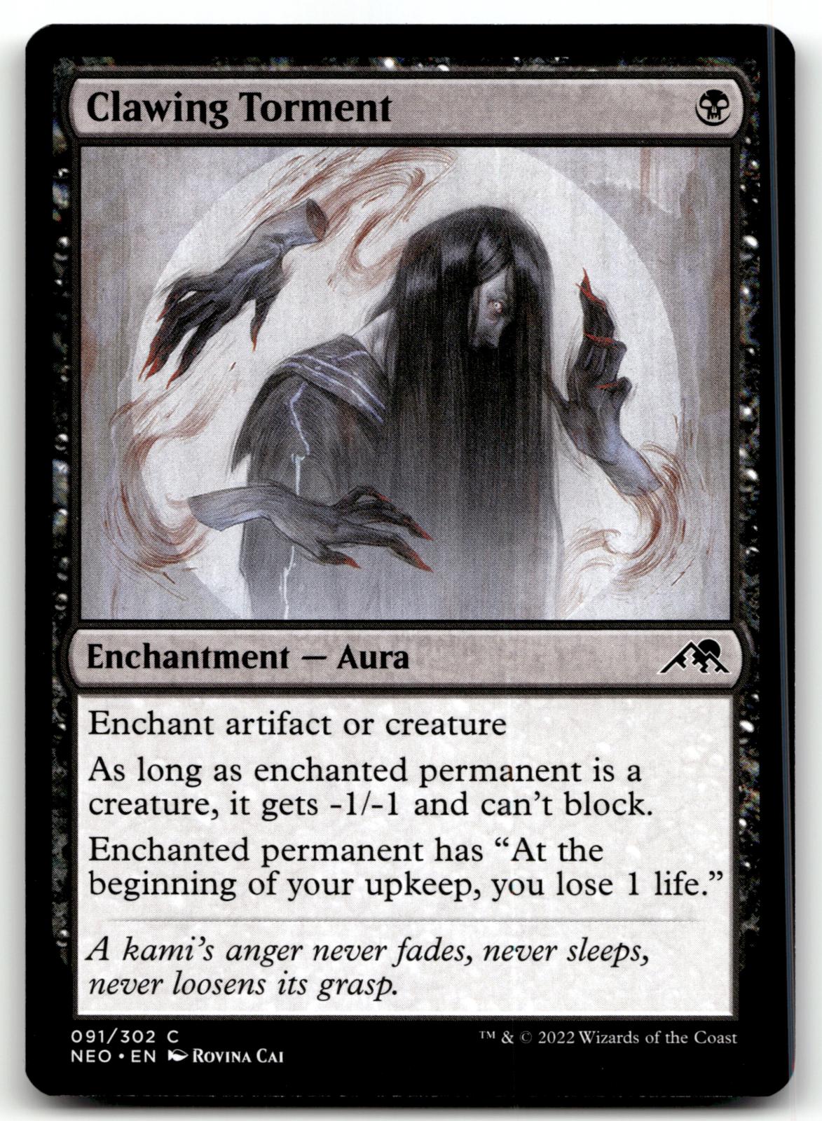 Clawing Torment 91 Common Kamigawa: Neon Dynasty Magic: The Gathering Near Mint