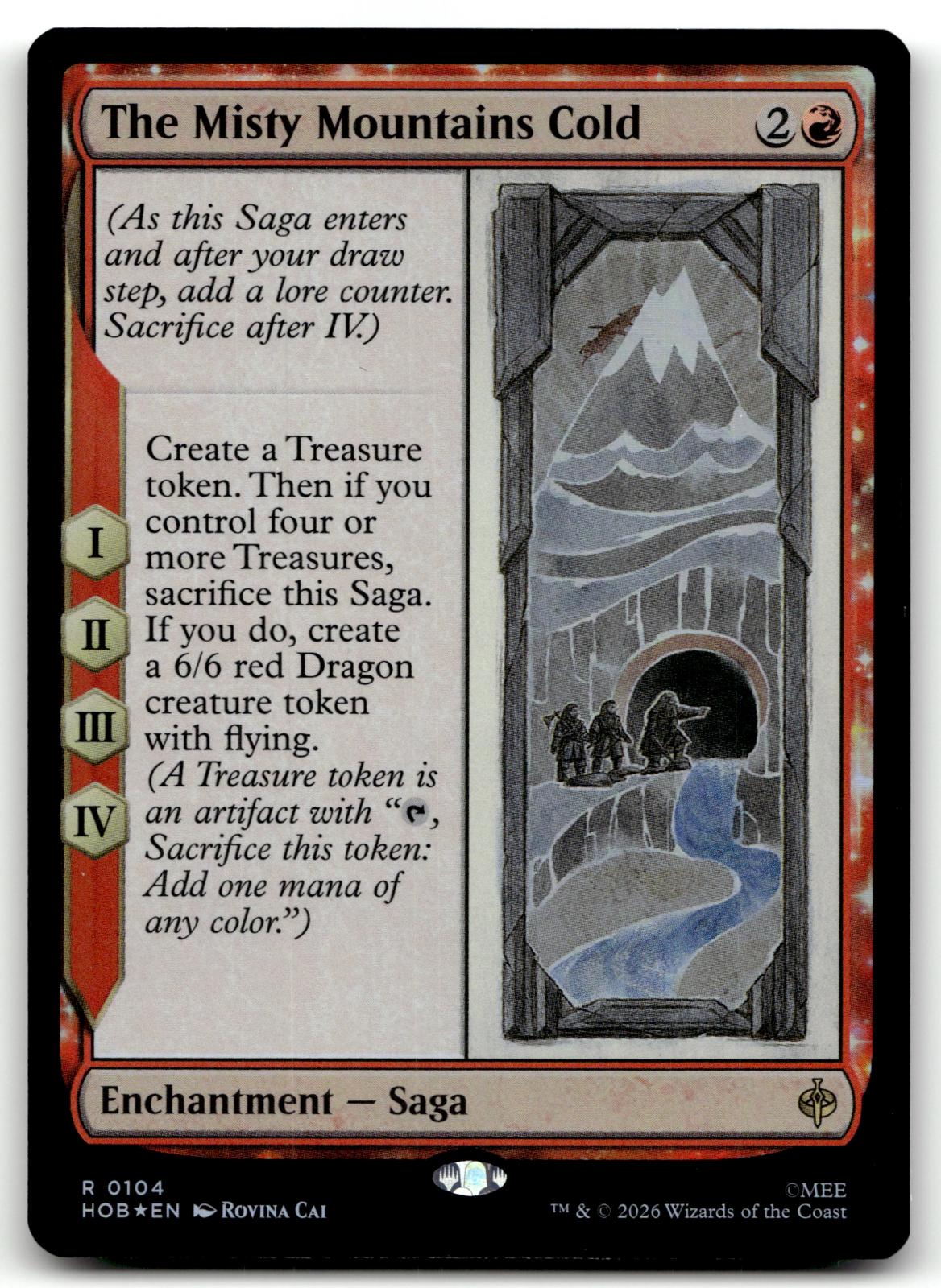 The Misty Mountains Cold 104 Rare The Hobbit Magic: The Gathering Foil Near Mint