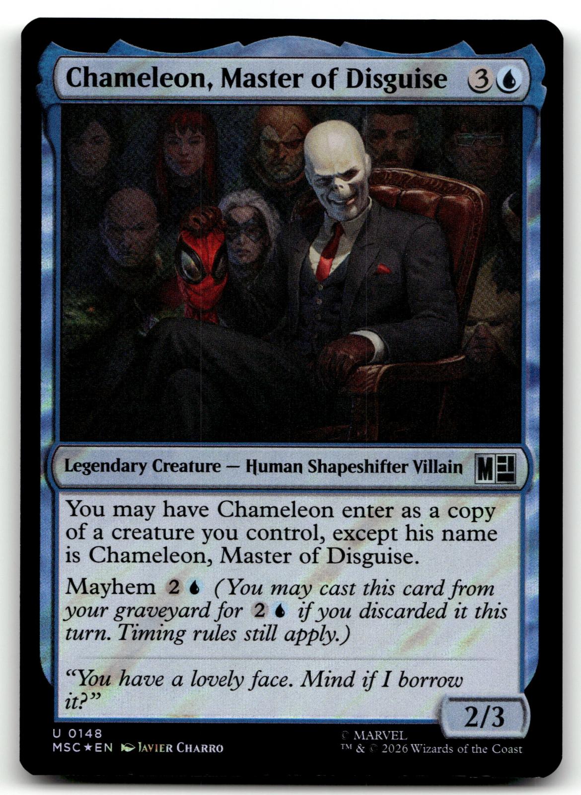 Chameleon, Master of Disguise Surge Foil 148 Holo Commander: Marvel Super Heroes