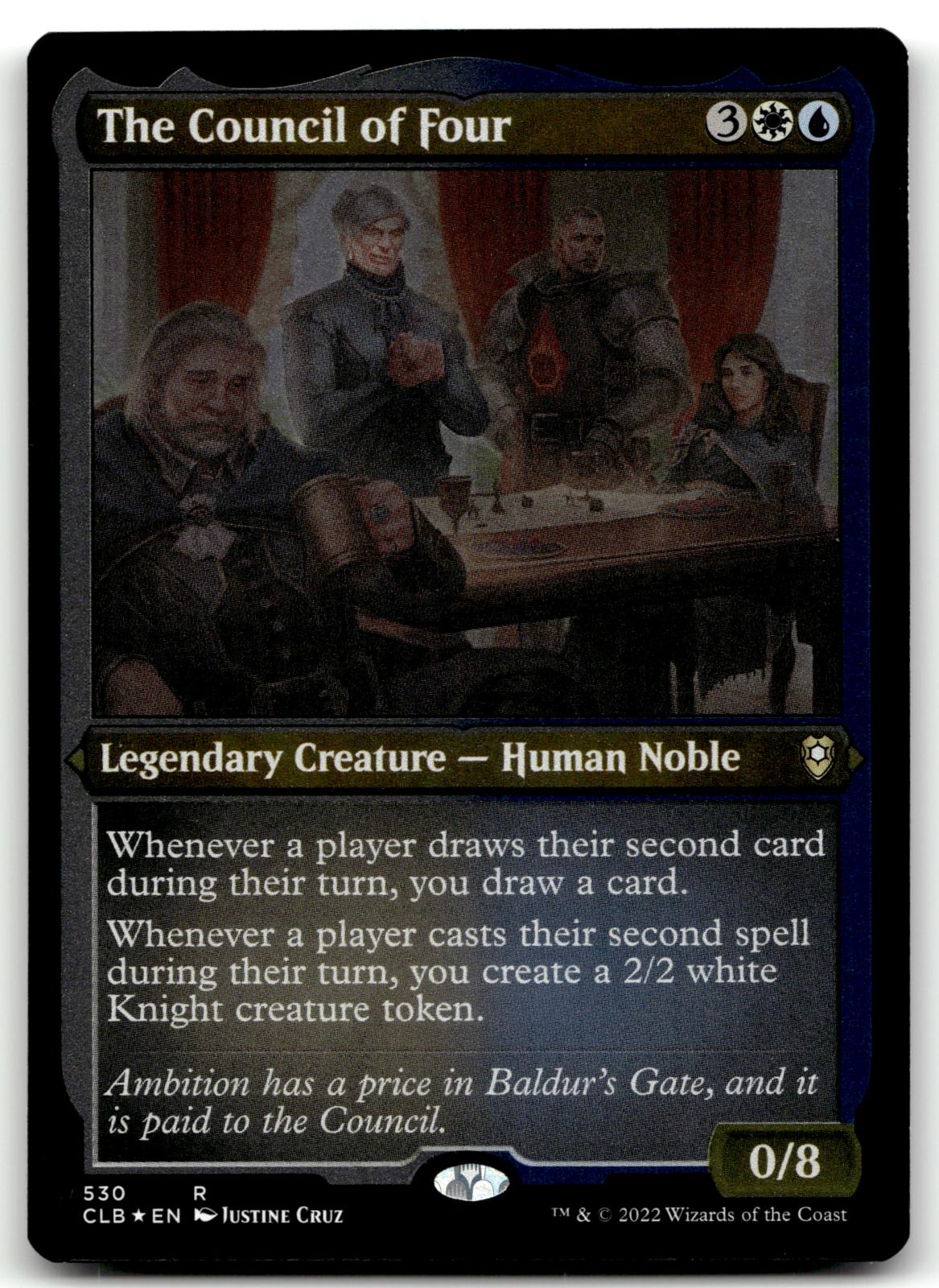 The Council of Four (Foil Etched) 530 Commander Legends: Battle for Baldur's Gate Magic: The Gathering NM