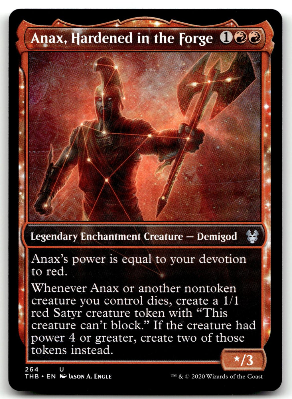 Anax, Hardened in the Forge (Showcase) 264 Theros Beyond Death Magic: The Gathering NM