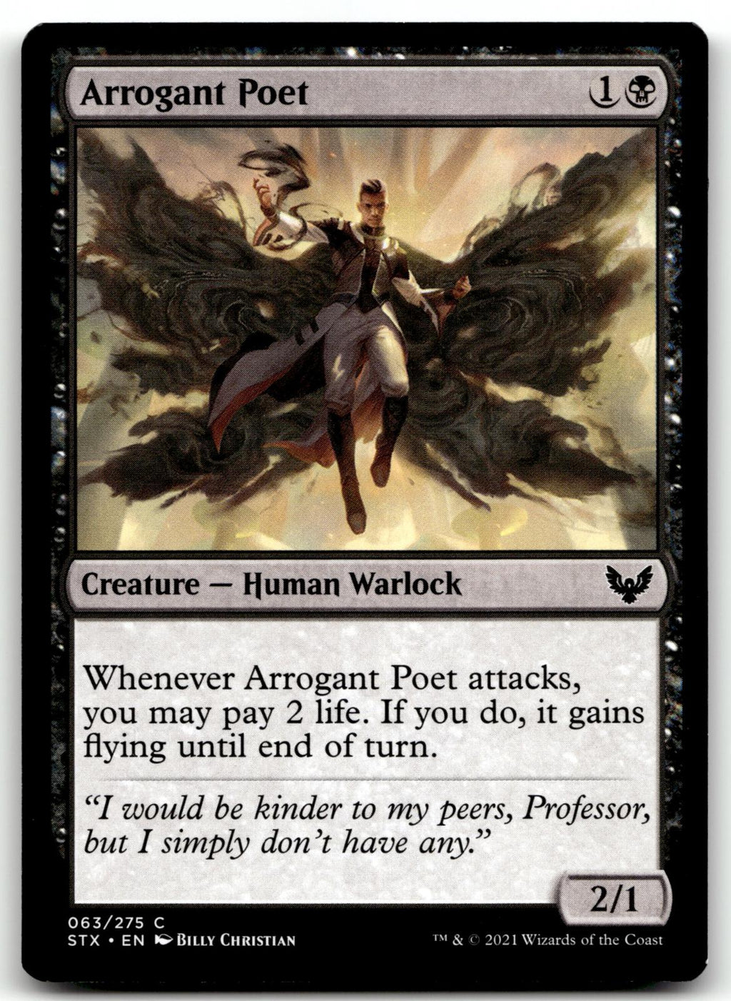 Arrogant Poet 63 Common Strixhaven: School of Mages Magic: The Gathering NM