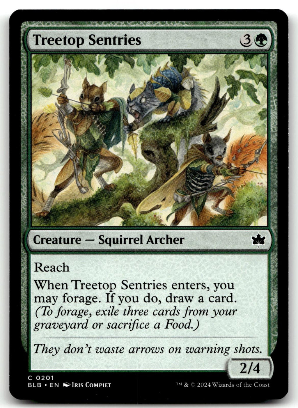 Treetop Sentries 201 Common Bloomburrow Magic: The Gathering Near Mint