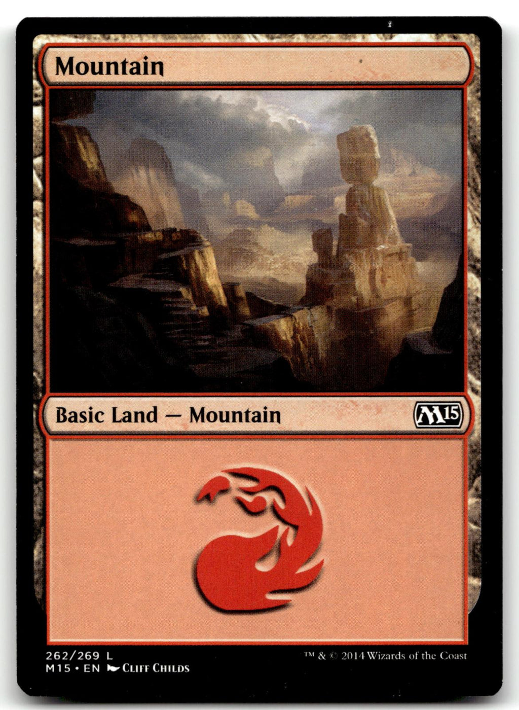 Mountain (262) 262 Land Magic 2015 (M15) Magic: The Gathering Near Mint