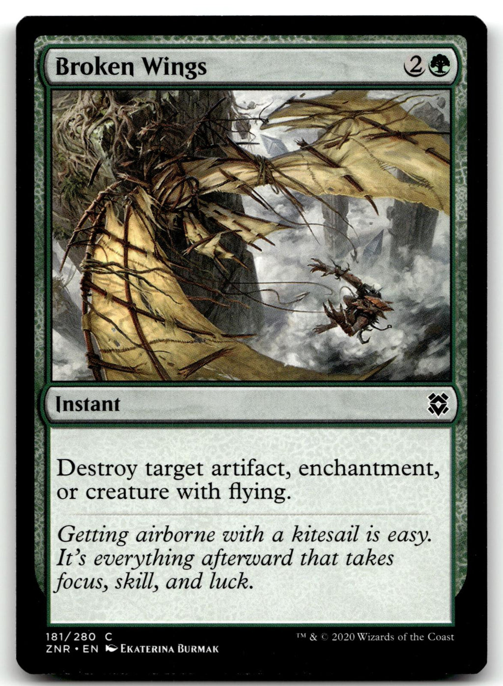 Broken Wings 181 Common Zendikar Rising Magic: The Gathering Near Mint