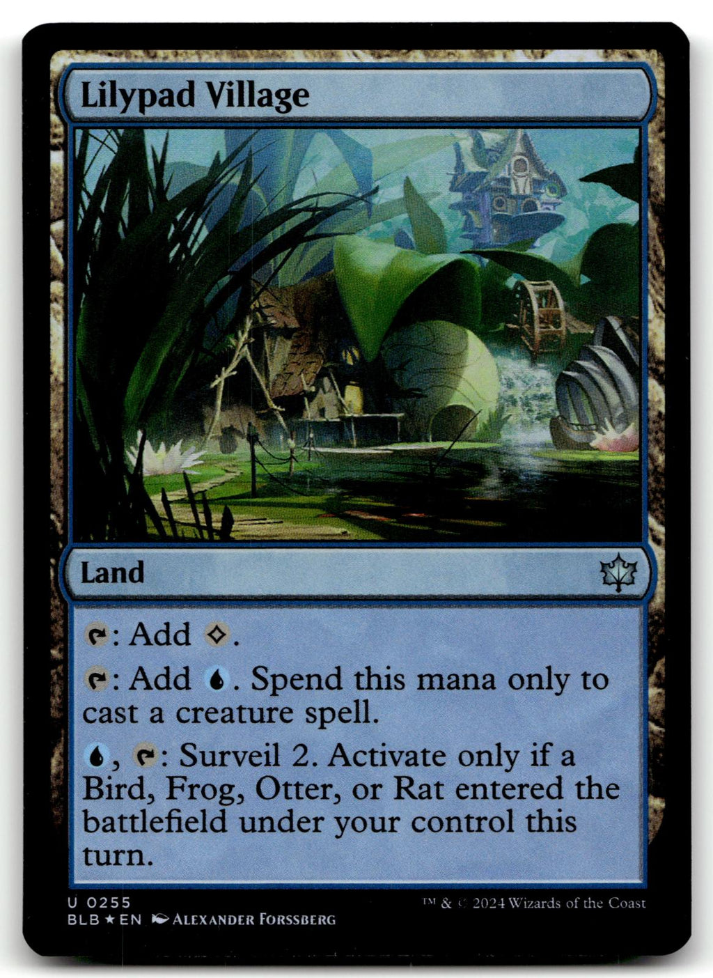 Lilypad Village 255 Uncommon Bloomburrow Magic: The Gathering Foil Near Mint