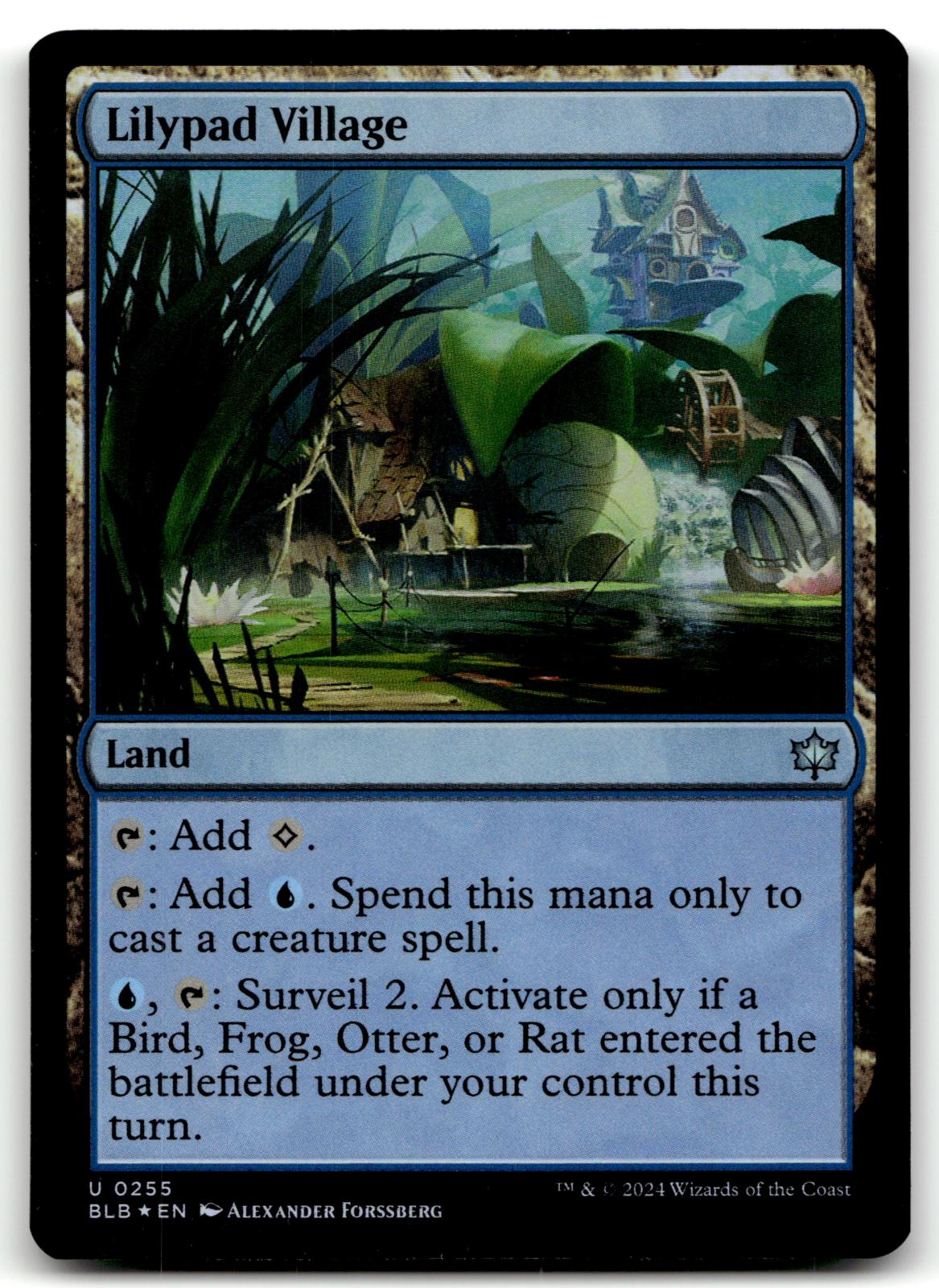 Lilypad Village 255 Uncommon Bloomburrow Magic: The Gathering Foil Near Mint