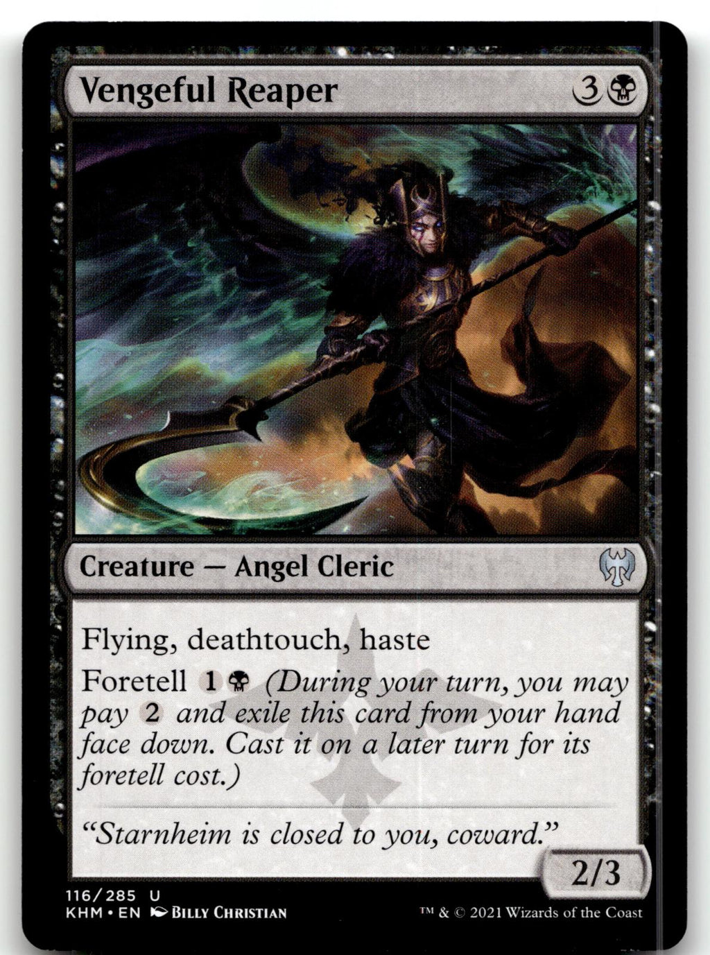 Vengeful Reaper 116 Uncommon Kaldheim Magic: The Gathering Near Mint