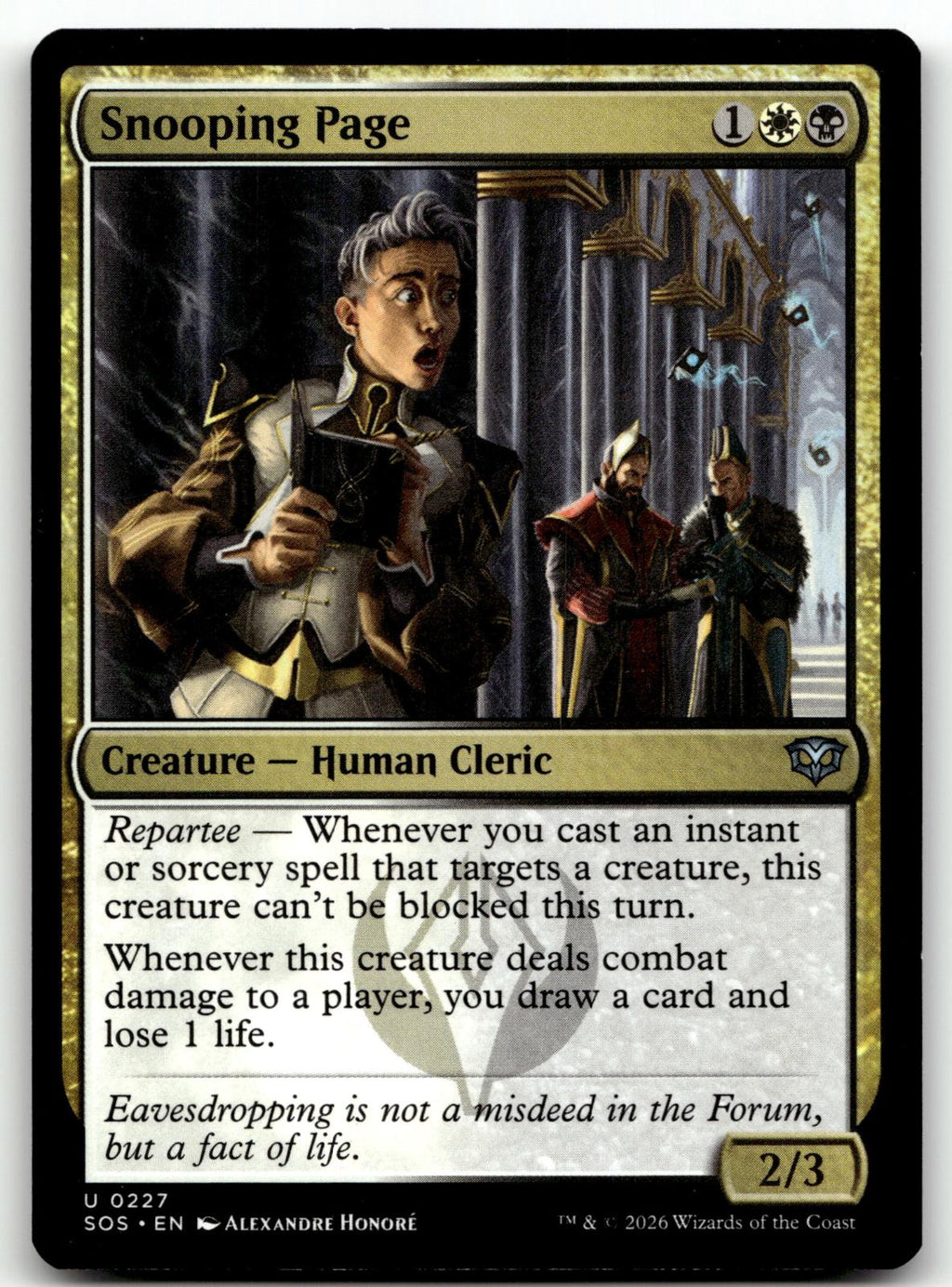 Snooping Page 227 Uncommon Secrets of Strixhaven Magic: The Gathering Near Mint
