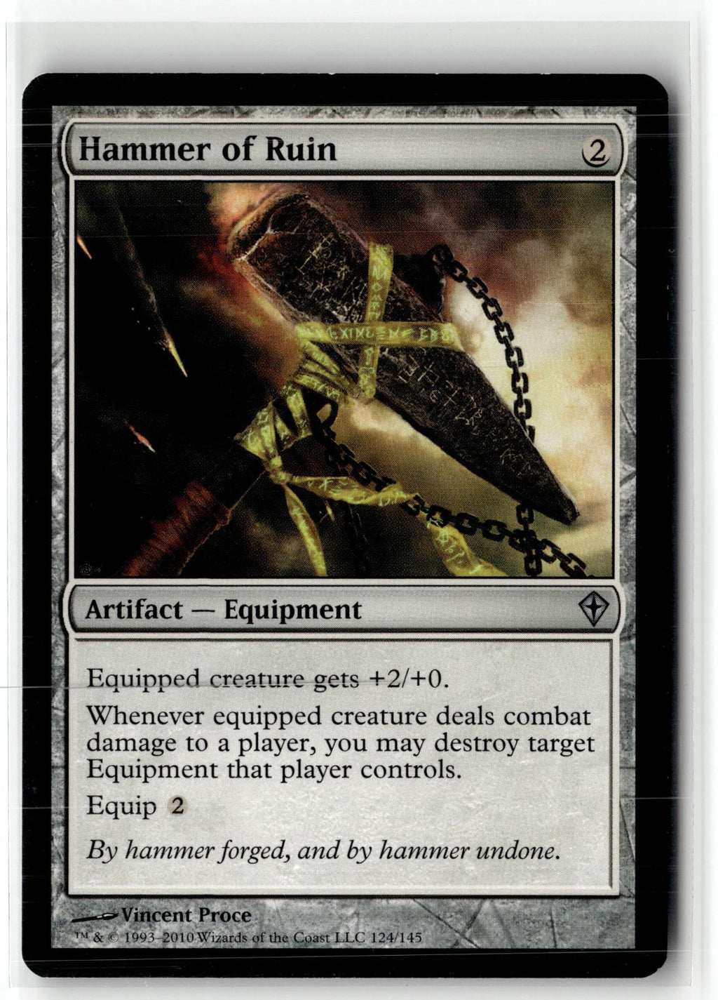 Hammer of Ruin 124 Uncommon Worldwake Magic: The Gathering Near Mint