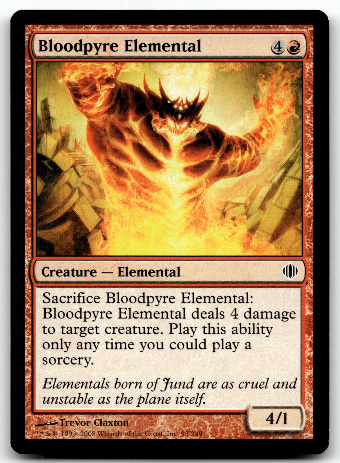 Bloodpyre Elemental 93 Common Shards of Alara Magic: The Gathering Near Mint