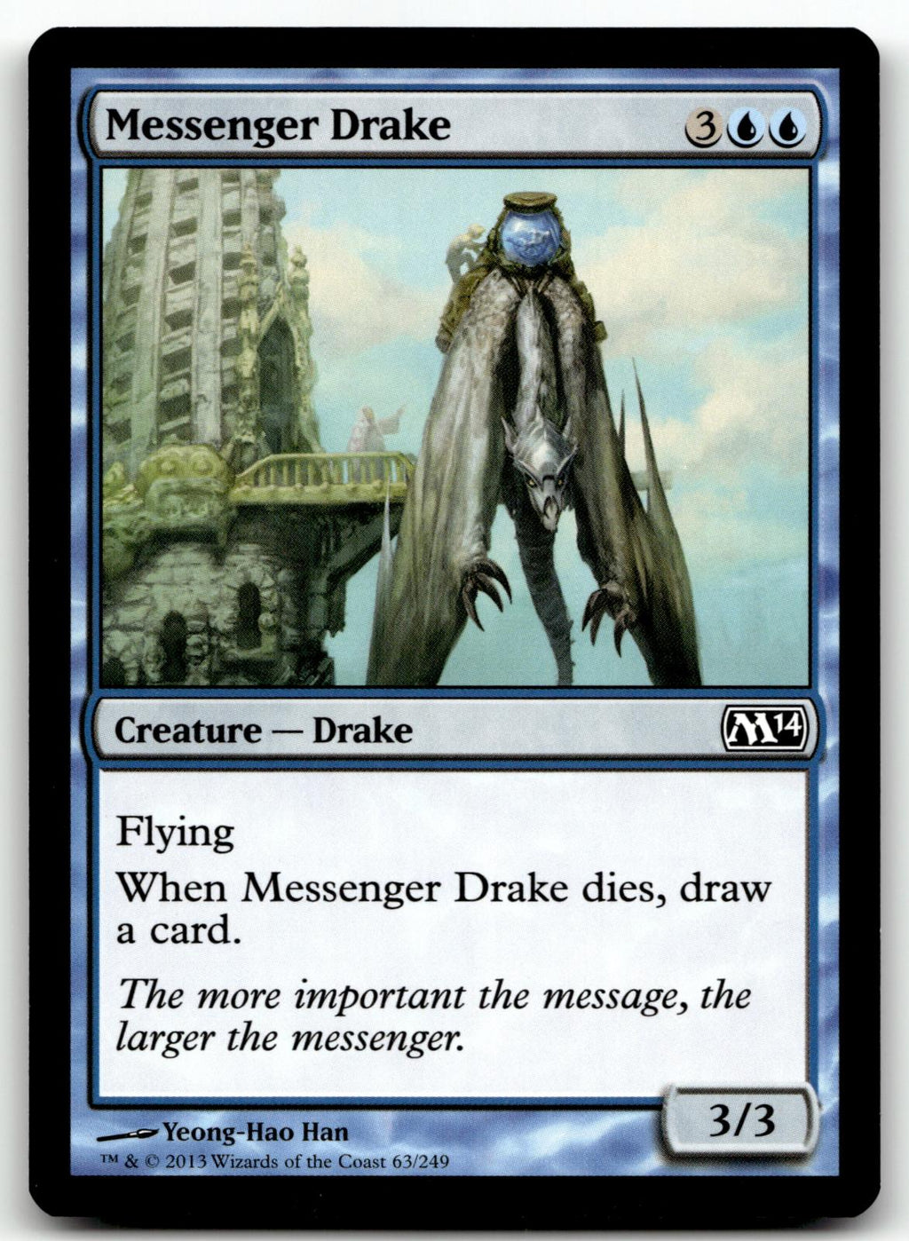 Messenger Drake 63 Common Magic 2014 (M14) Magic: The Gathering Near Mint