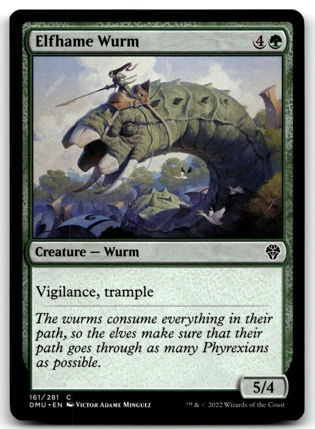 Elfhame Wurm 161 Common Dominaria United Magic: The Gathering Near Mint