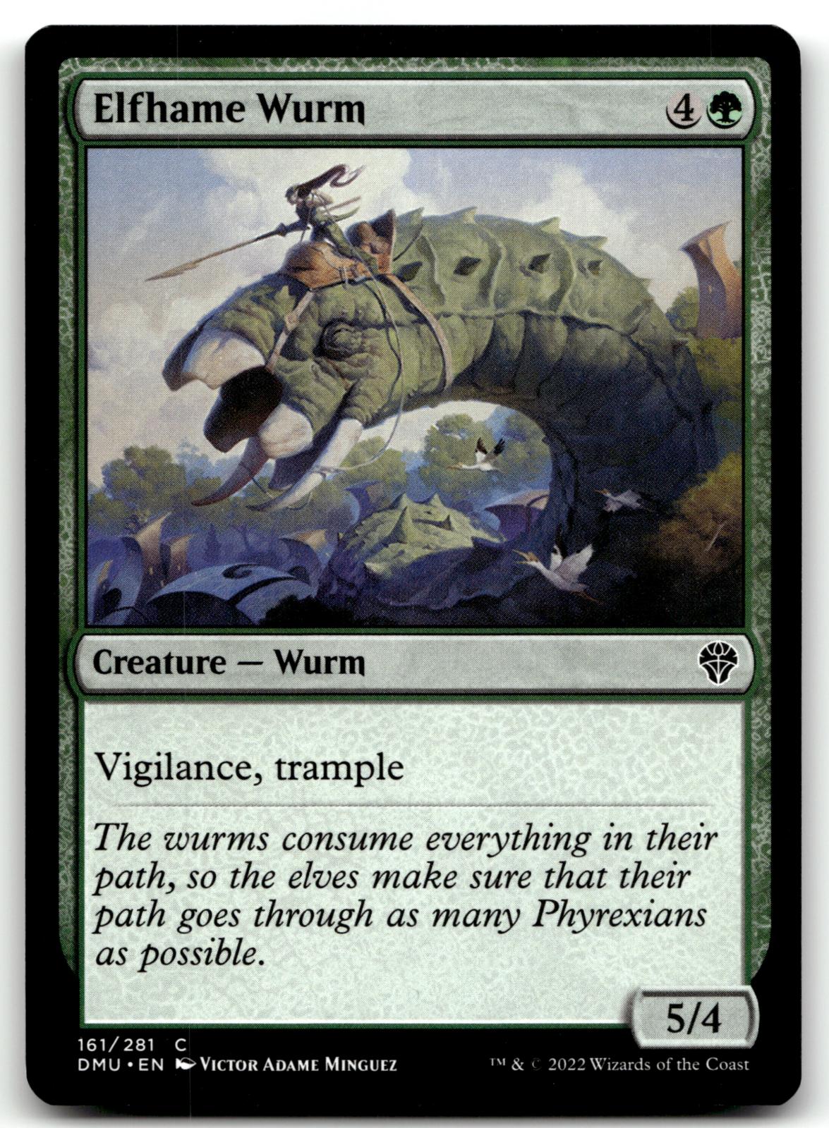 Elfhame Wurm 161 Common Dominaria United Magic: The Gathering Near Mint
