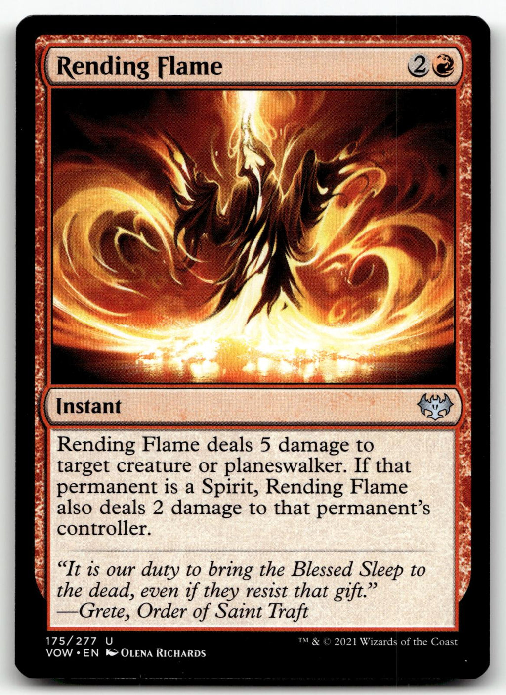 Rending Flame 175 Uncommon Innistrad: Crimson Vow Magic: The Gathering Near Mint