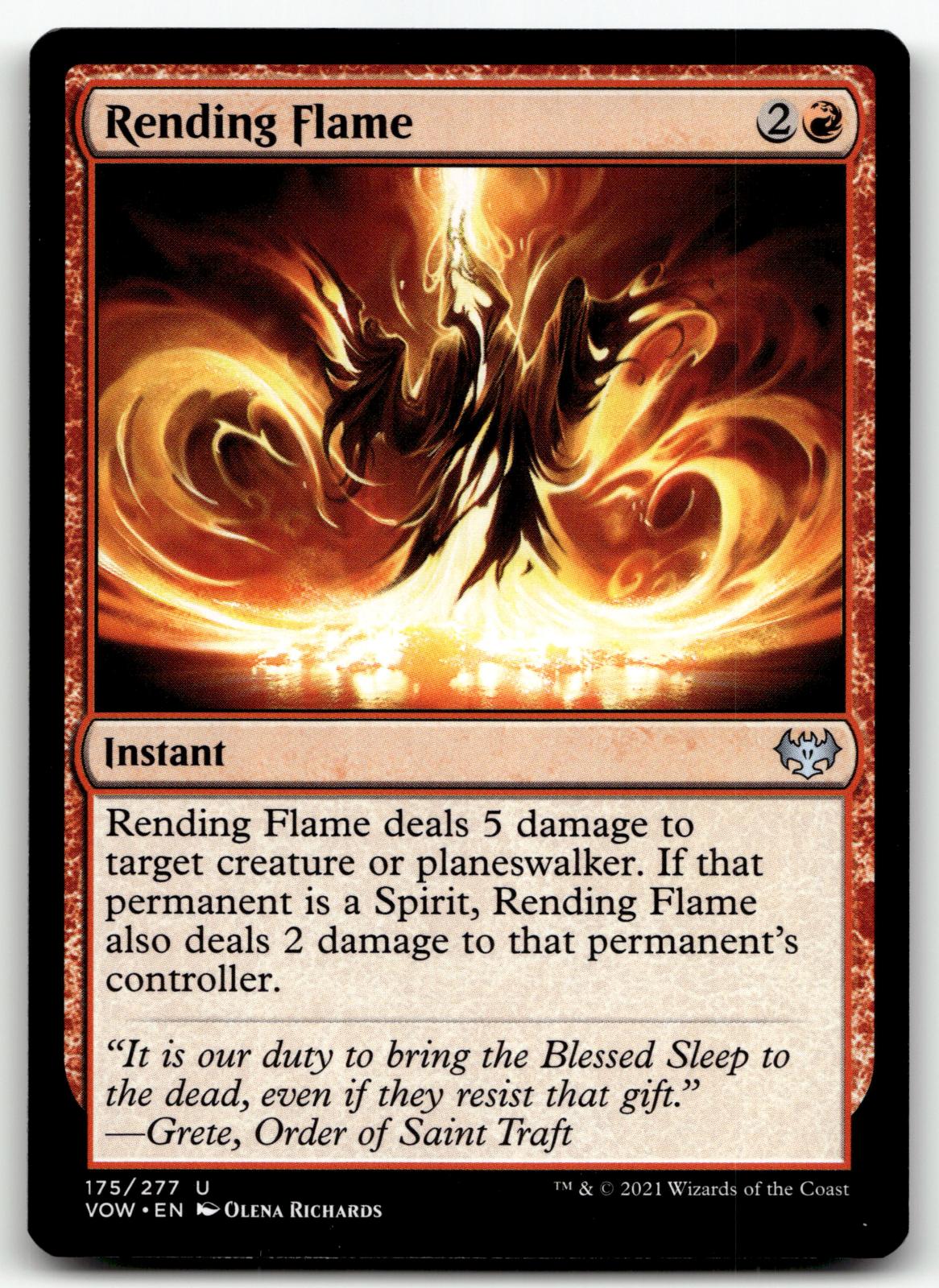 Rending Flame 175 Uncommon Innistrad: Crimson Vow Magic: The Gathering Near Mint