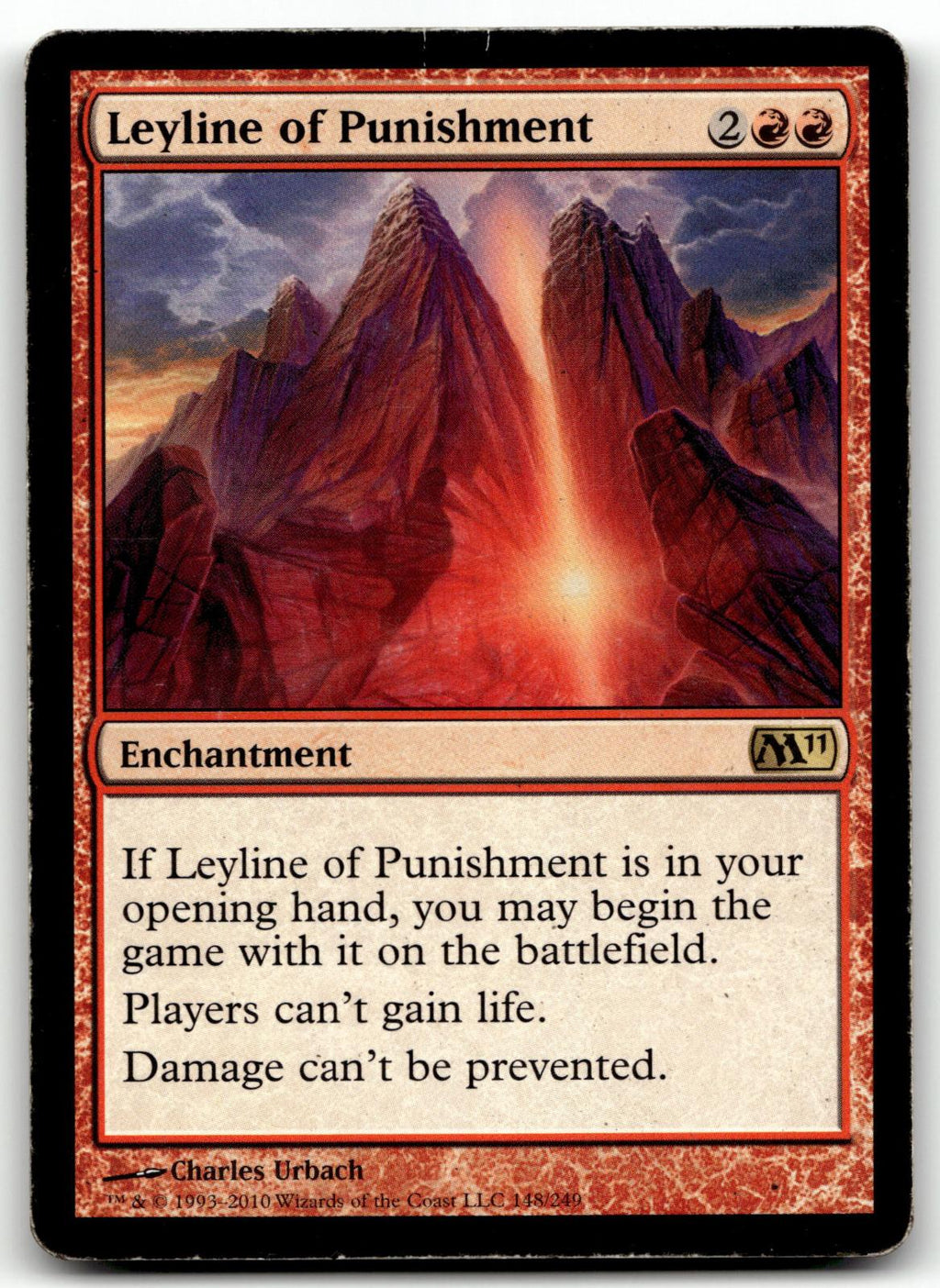 Leyline of Punishment 148 Rare Magic 2011 (M11) Magic: The Gathering Near Mint