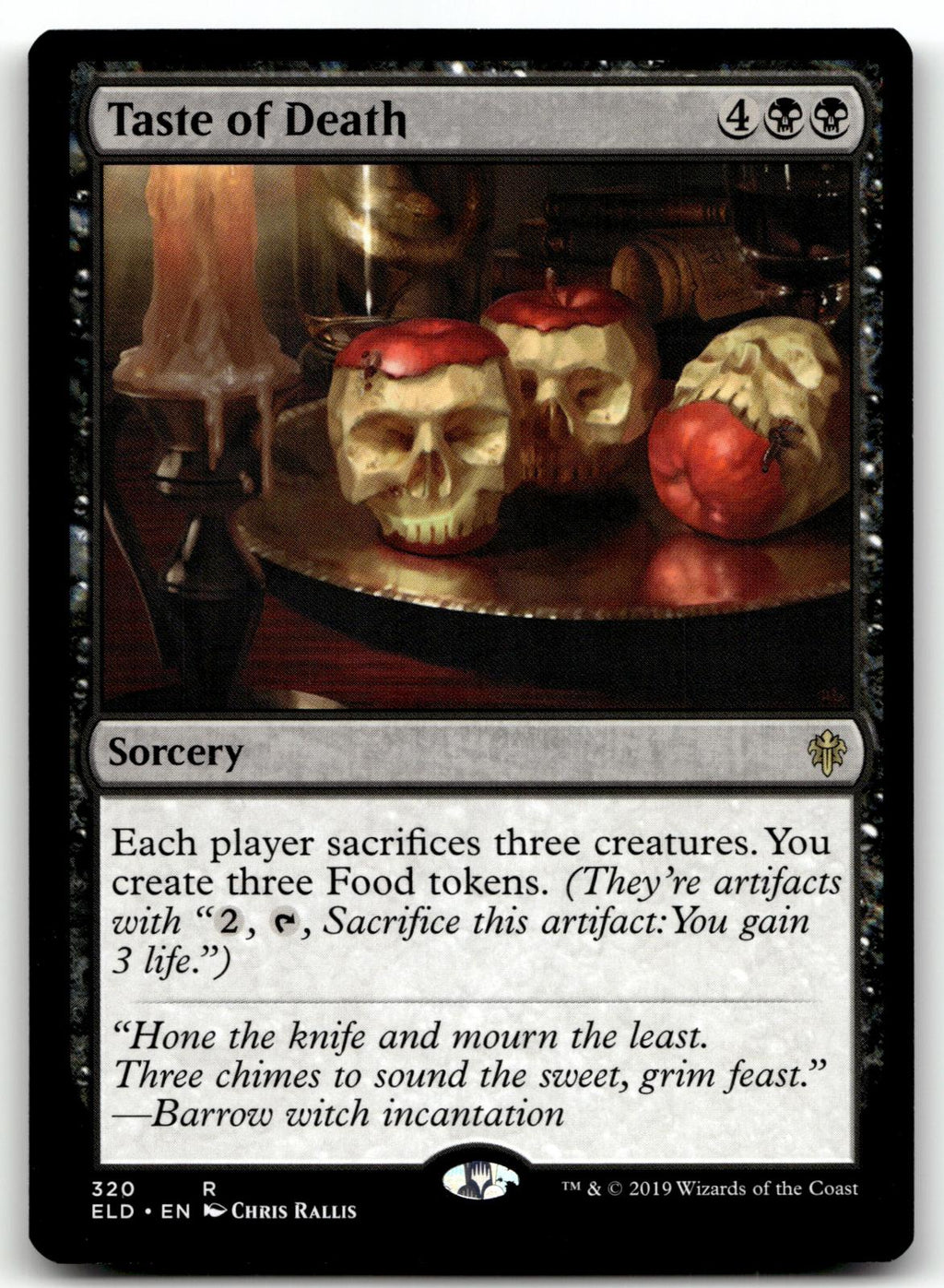 Taste of Death 320 Rare Throne of Eldraine Magic: The Gathering Near Mint