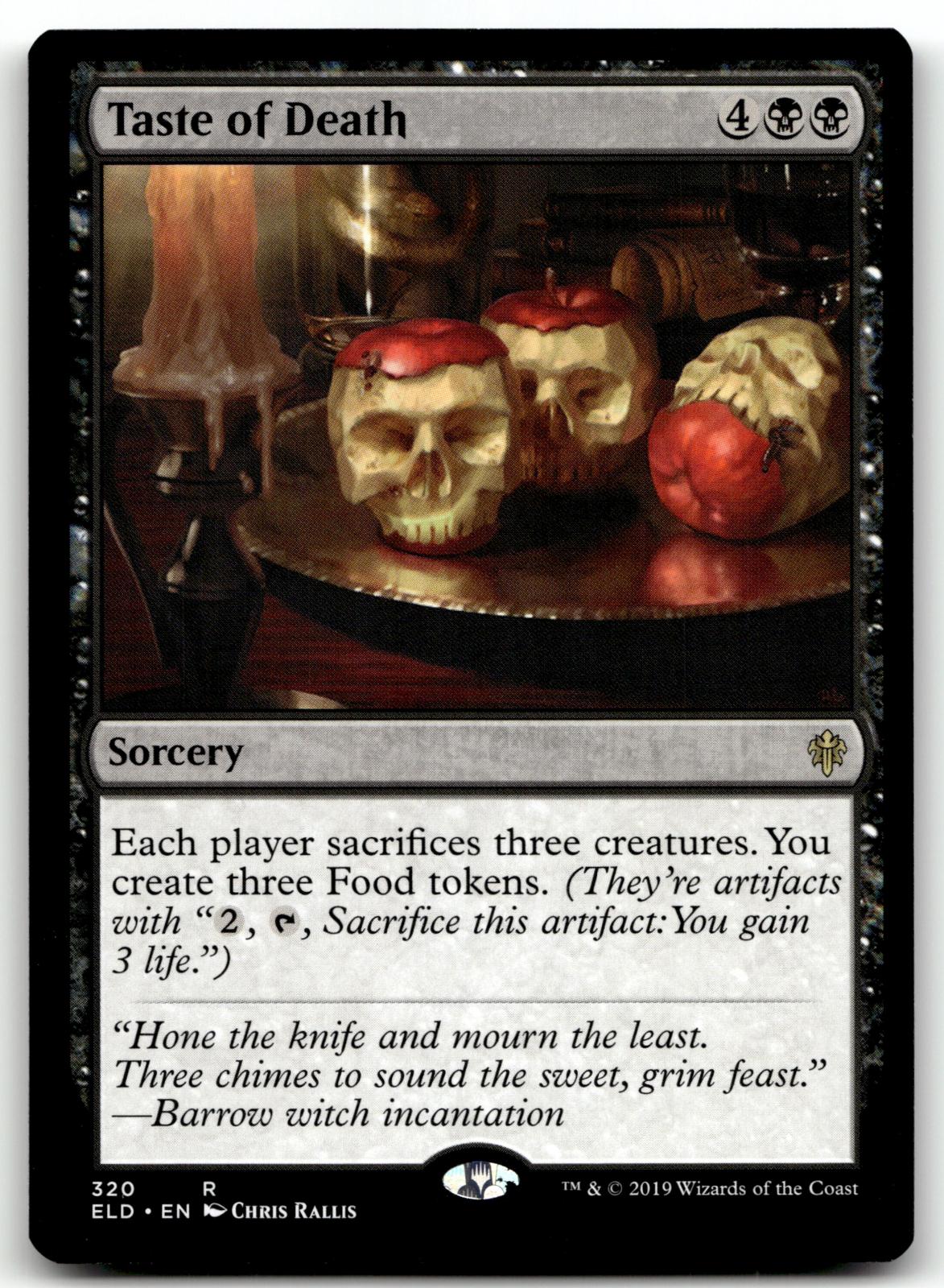 Taste of Death 320 Rare Throne of Eldraine Magic: The Gathering Near Mint