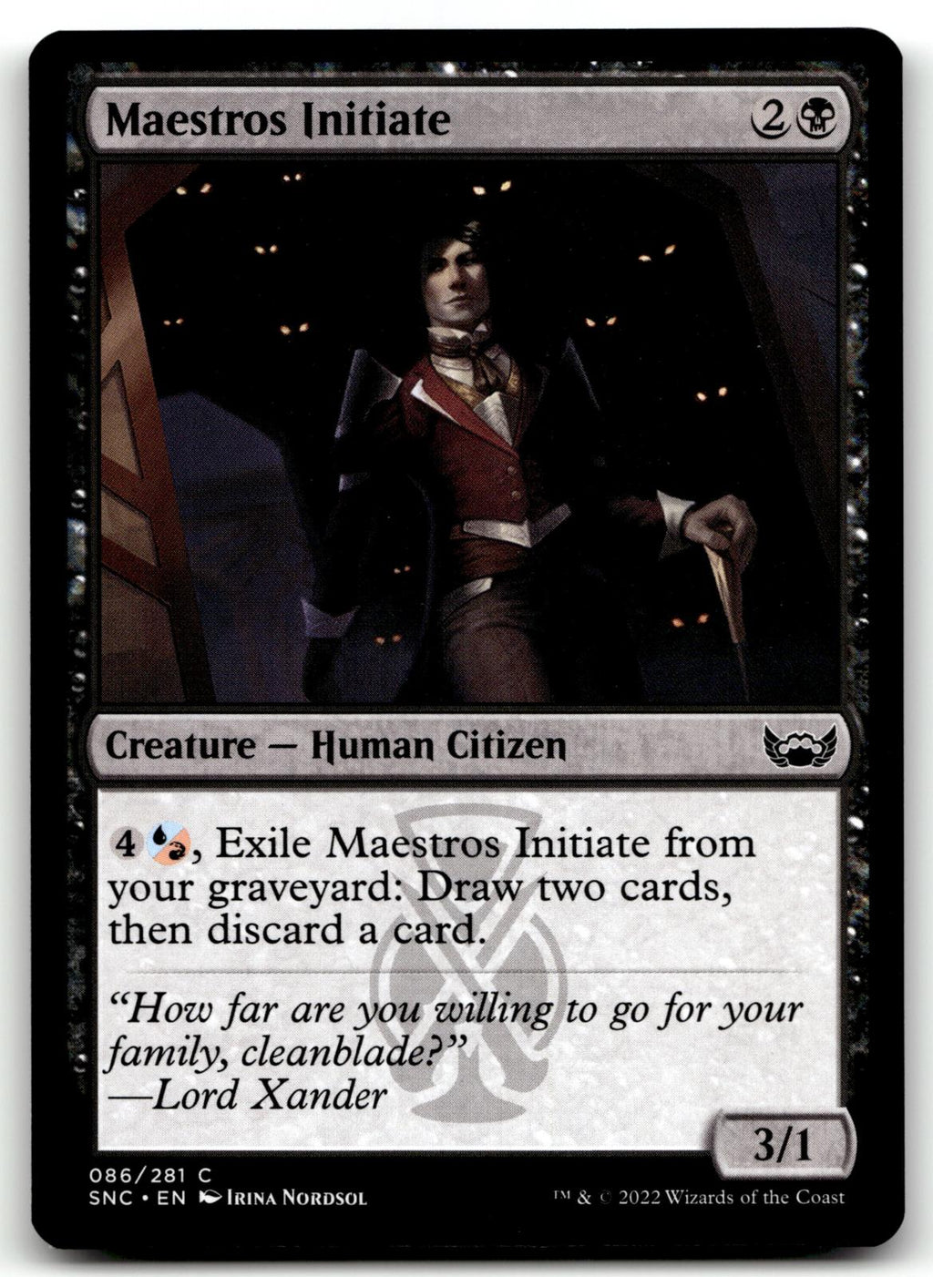 Maestros Initiate 86 Common Streets of New Capenna Magic: The Gathering NM
