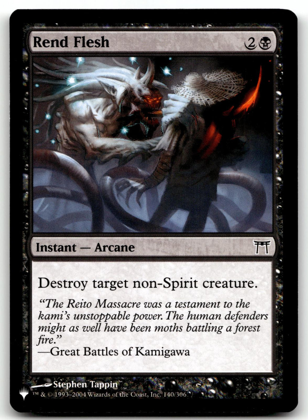 Rend Flesh 140 Common Champions of Kamigawa Magic: The Gathering Near Mint