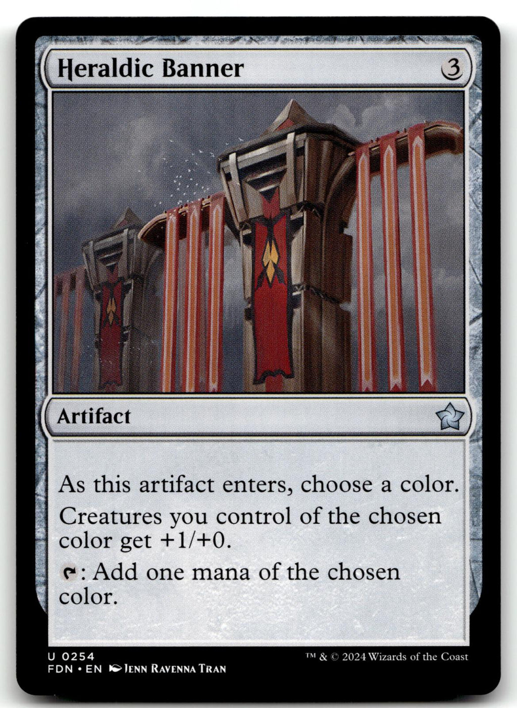 Heraldic Banner 254 Uncommon Foundations Magic: The Gathering Near Mint