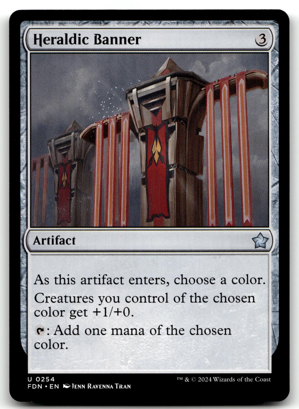 Heraldic Banner 254 Uncommon Foundations Magic: The Gathering Near Mint