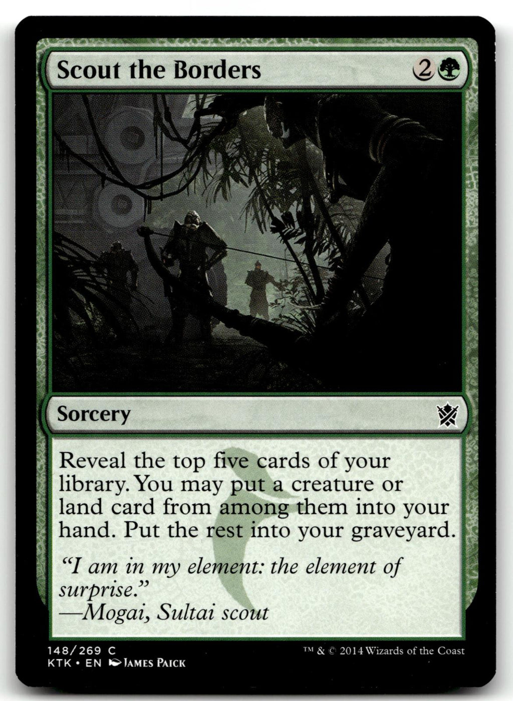 Scout the Borders 148 Common Khans of Tarkir Magic: The Gathering Near Mint