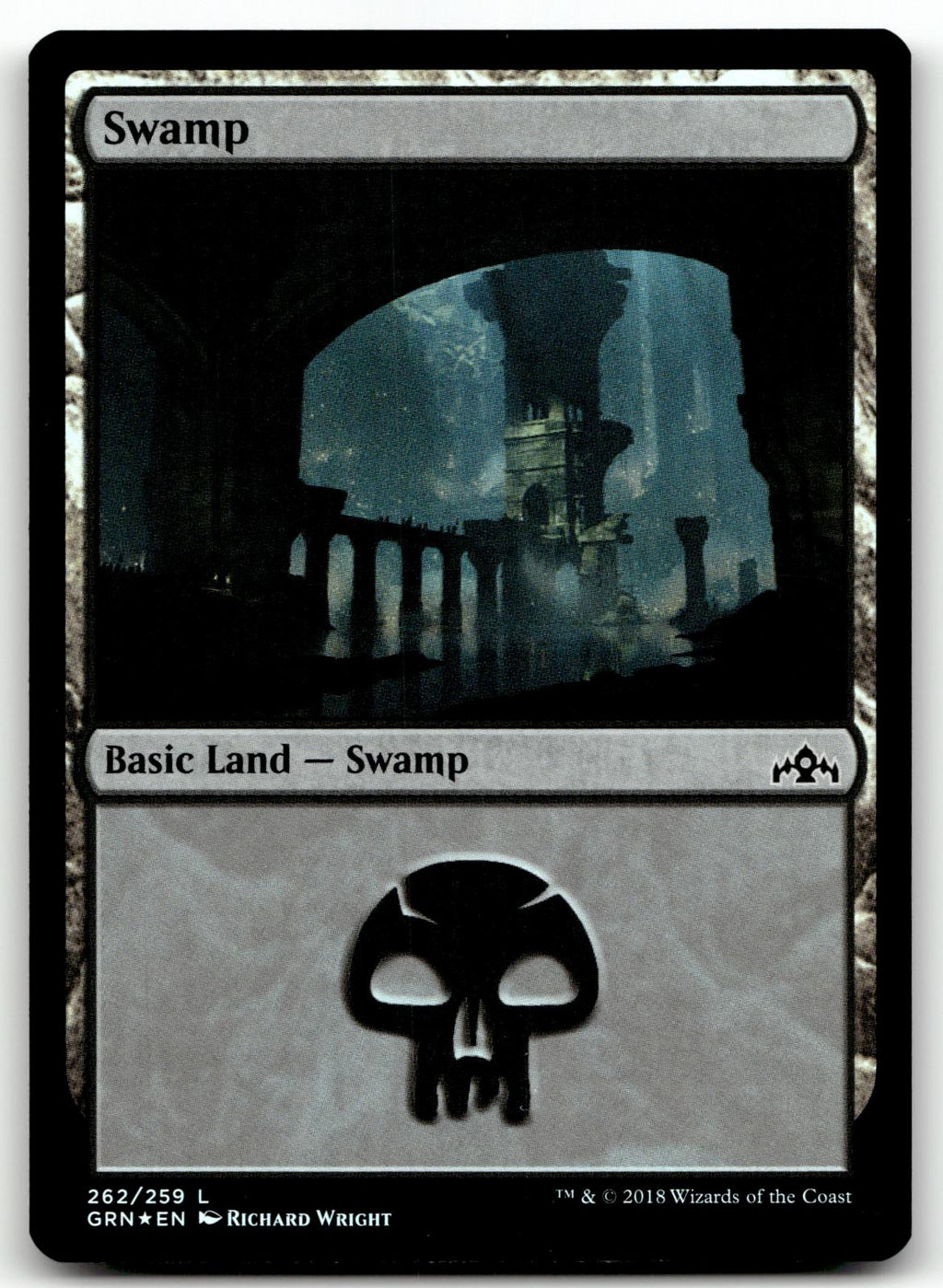 Swamp 262 Land Guilds of Ravnica Magic: The Gathering Foil Near Mint