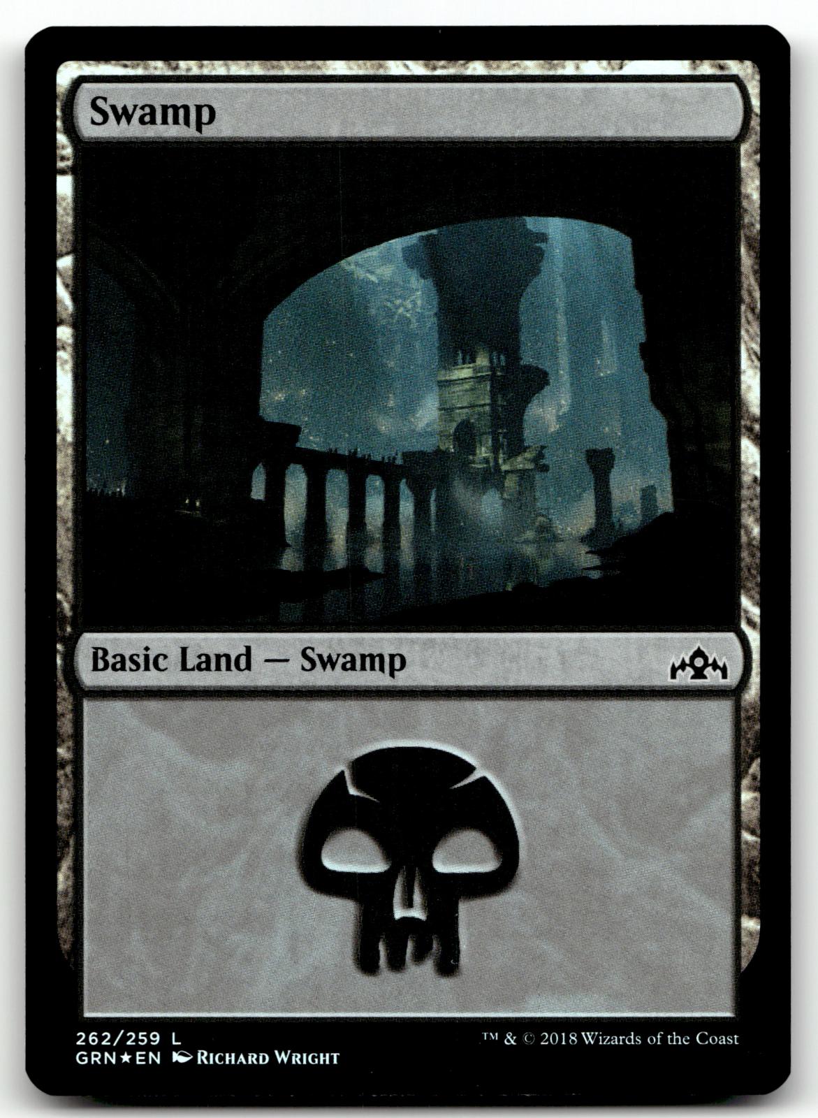 Swamp 262 Land Guilds of Ravnica Magic: The Gathering Foil Near Mint