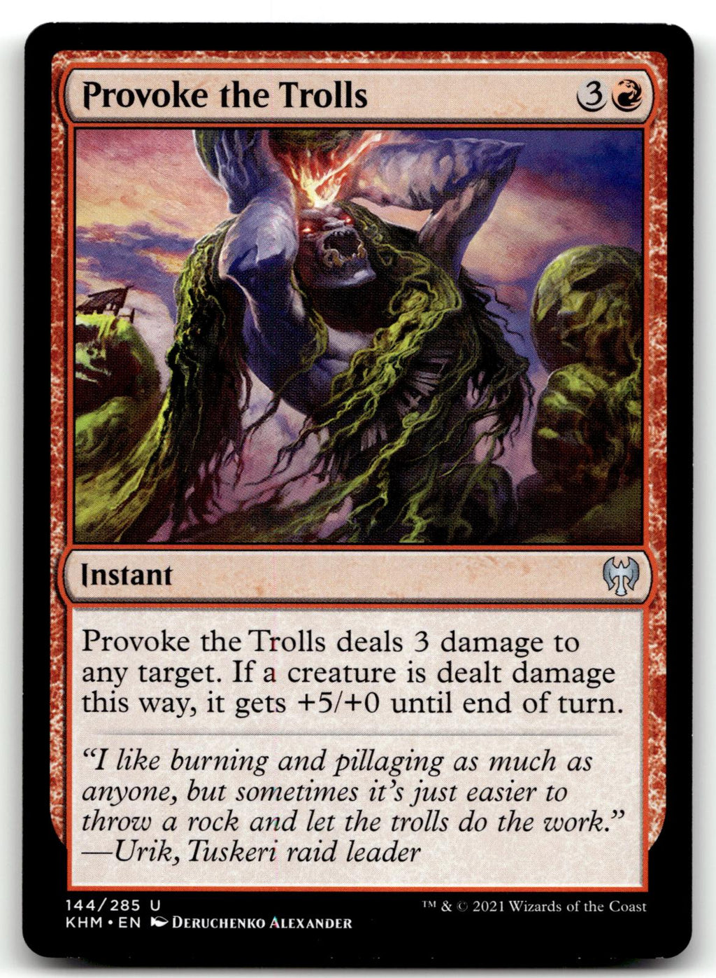 Provoke the Trolls 144 Uncommon Kaldheim Magic: The Gathering Near Mint