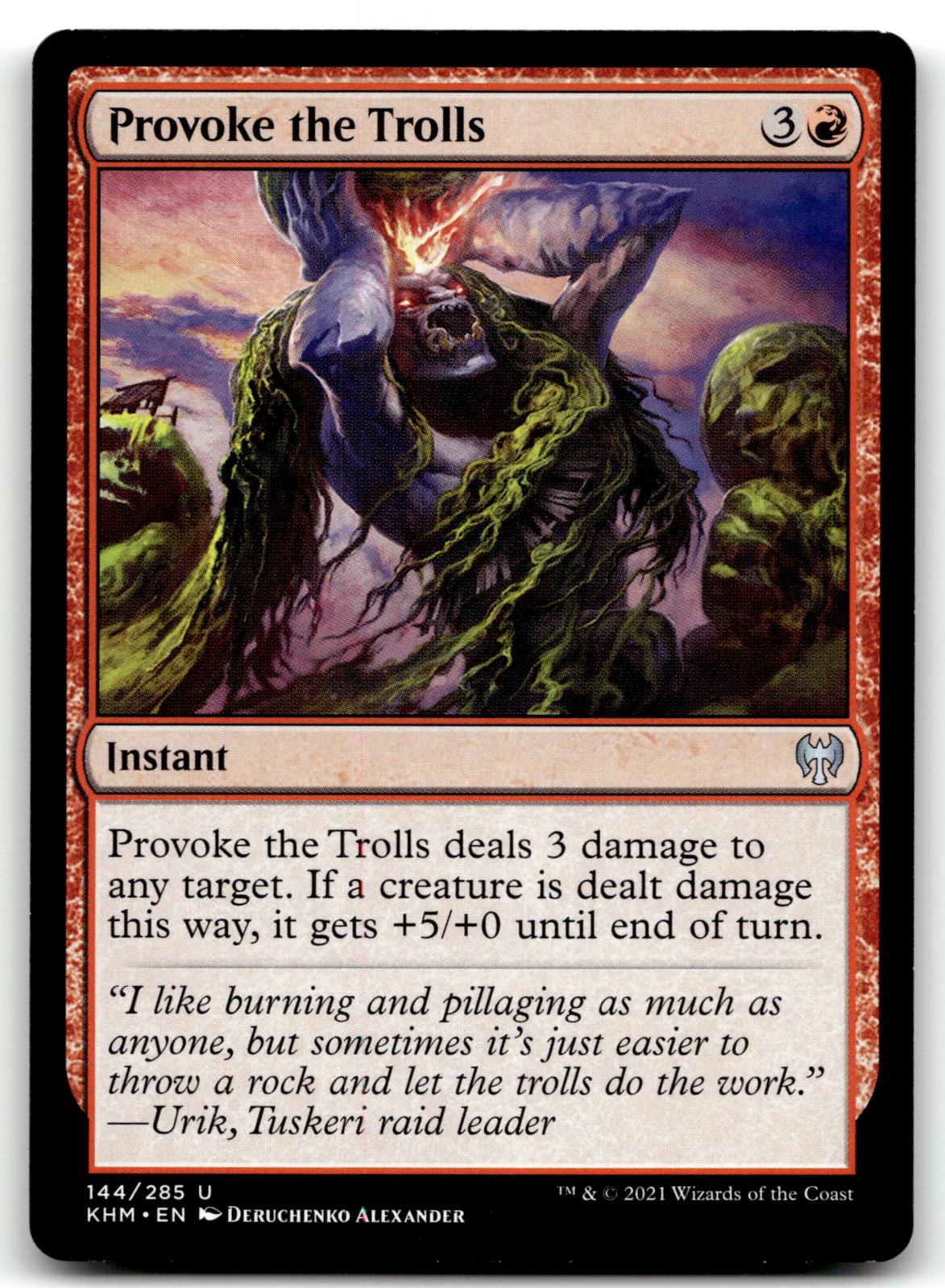 Provoke the Trolls 144 Uncommon Kaldheim Magic: The Gathering Near Mint