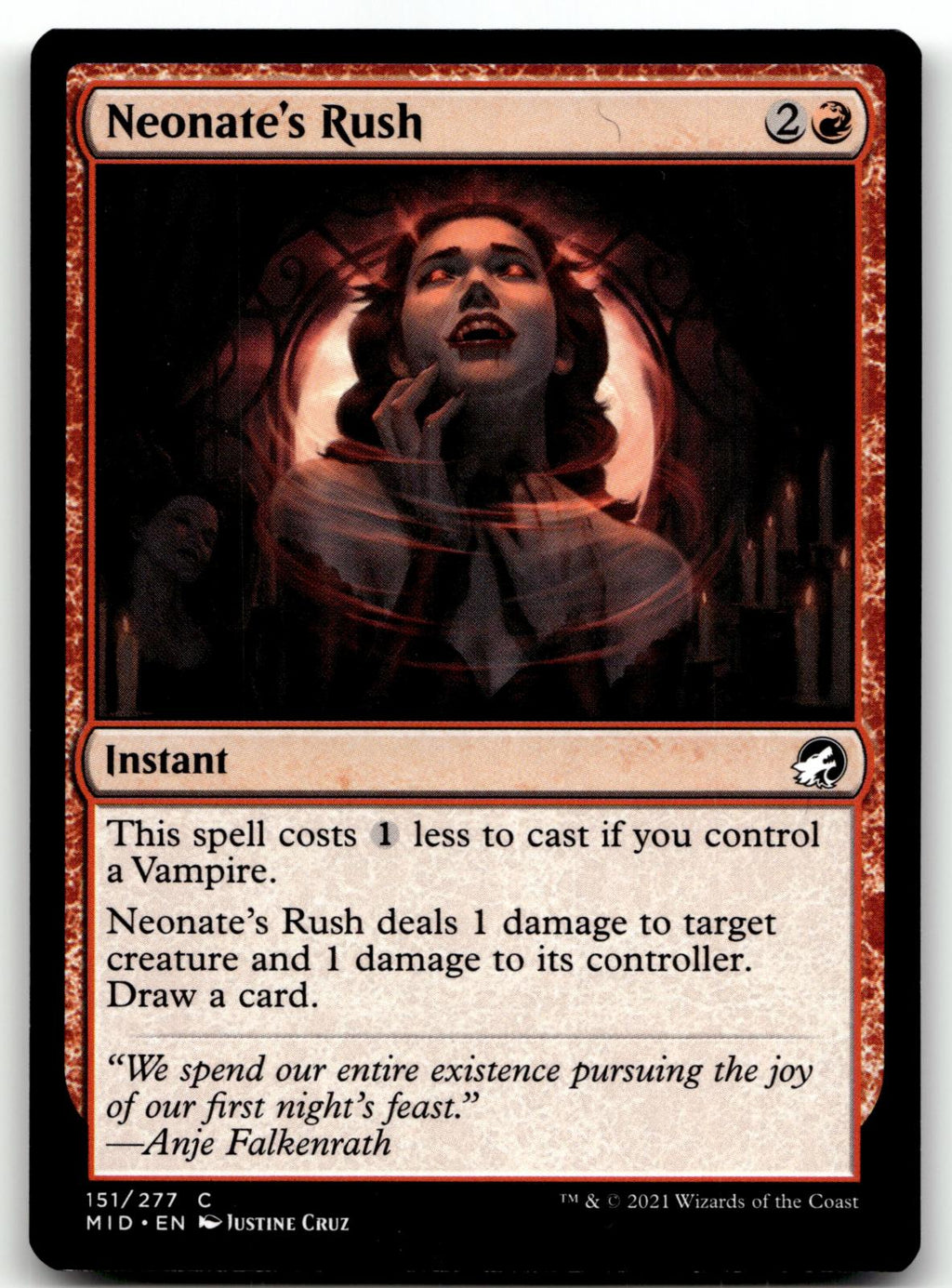 Neonate's Rush 151 Common Innistrad: Midnight Hunt Magic: The Gathering NM
