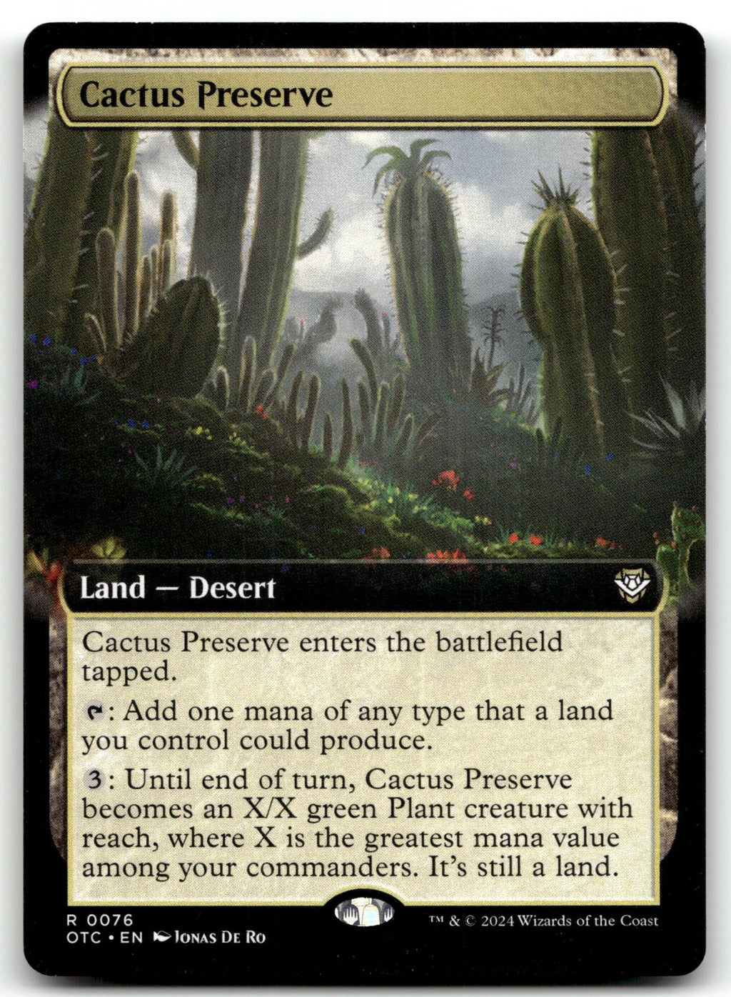 Cactus Preserve (Extended Art) 76 Commander: Outlaws of Thunder Junction