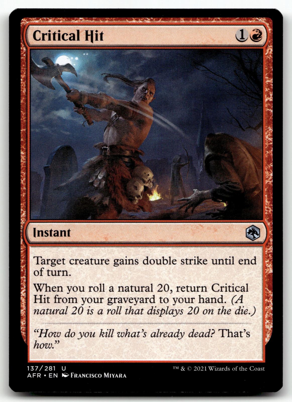 Critical Hit 137 Adventures in the Forgotten Realms Magic: The Gathering NM