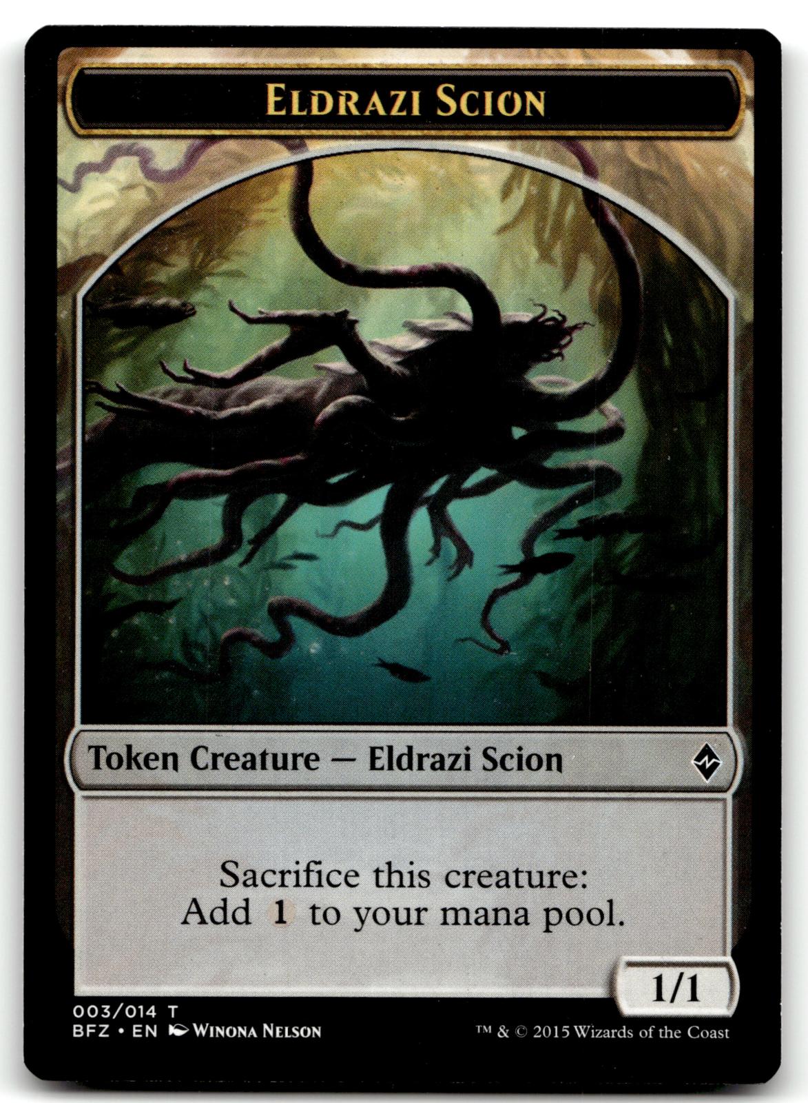 Emblem - Nissa, Vital Force 11 Token Kaladesh Magic: The Gathering Near Mint