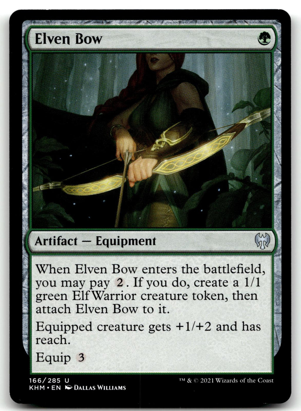 Elven Bow 166 Uncommon Kaldheim Magic: The Gathering Near Mint