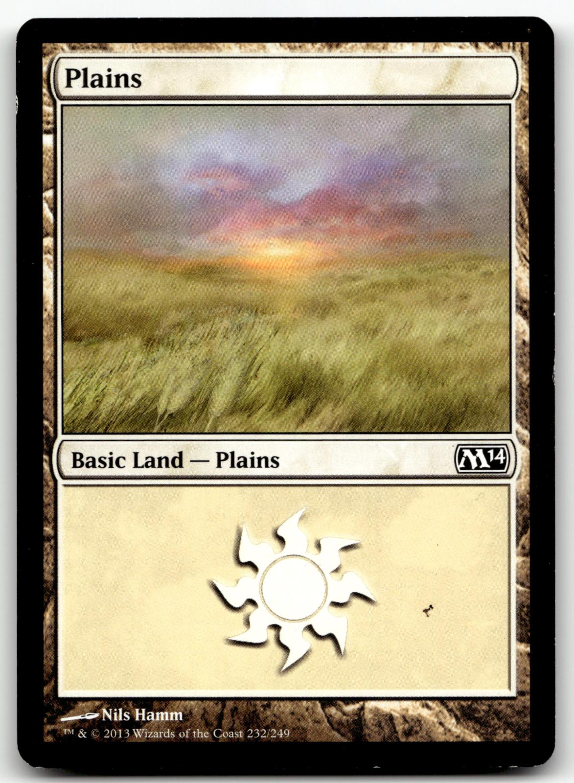 Plains (232) 232 Land Magic 2014 (M14) Magic: The Gathering Near Mint