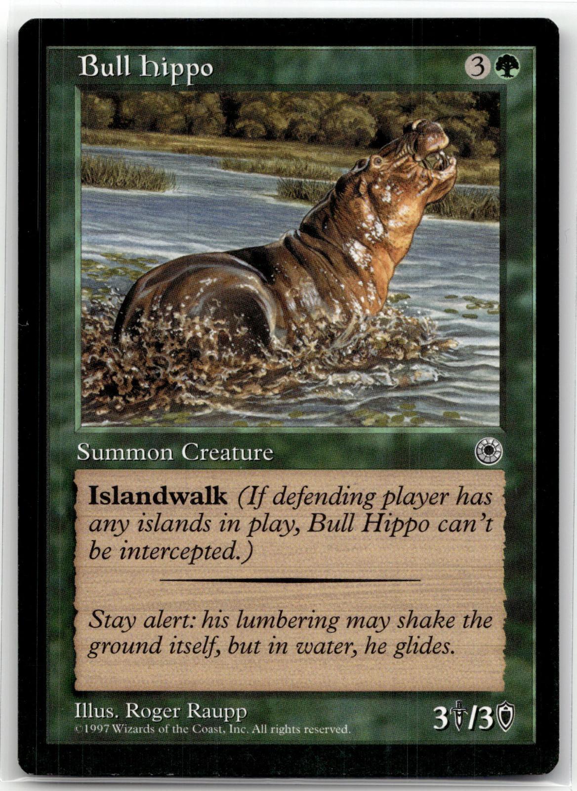 Bull Hippo (Flavor Text) Uncommon Portal Magic: The Gathering Near Mint