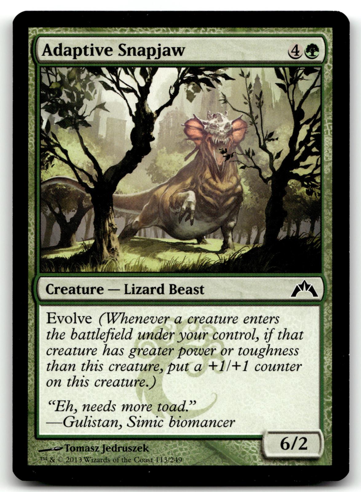 Adaptive Snapjaw 113 Common Gatecrash Magic: The Gathering Near Mint