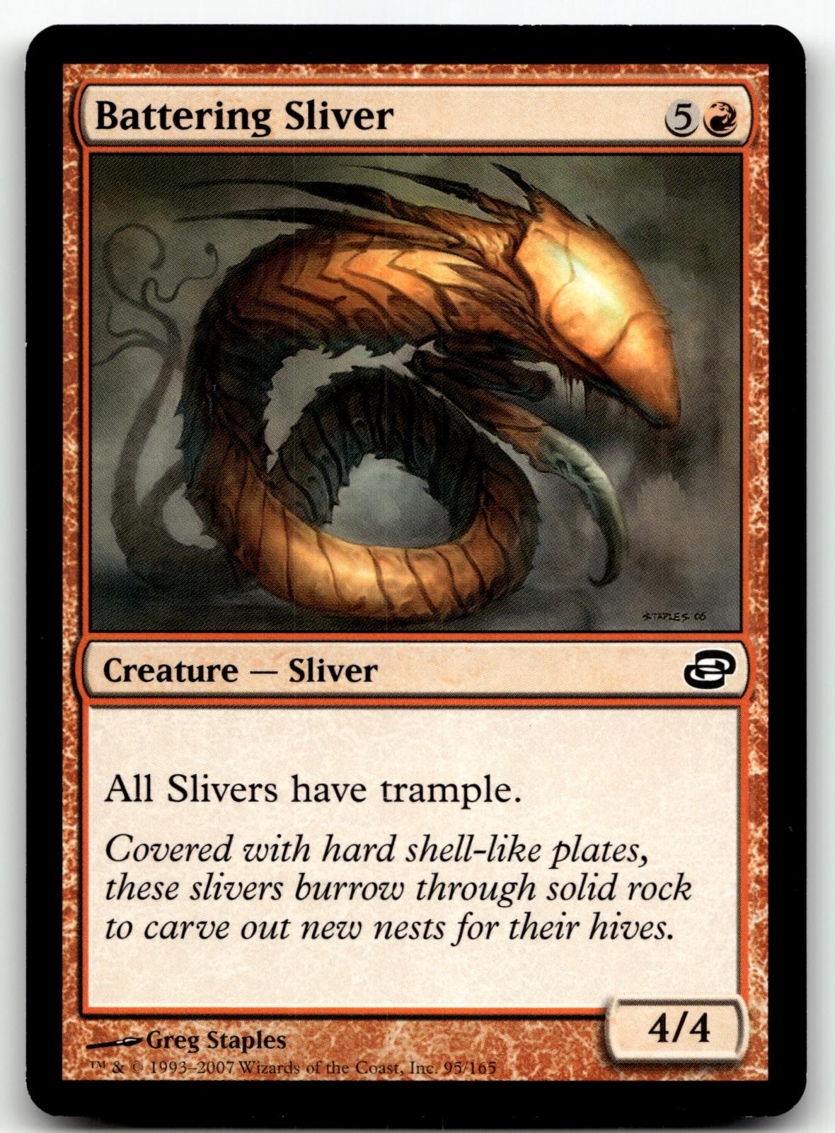 Battering Sliver 95 Common Planar Chaos Magic: The Gathering Near Mint