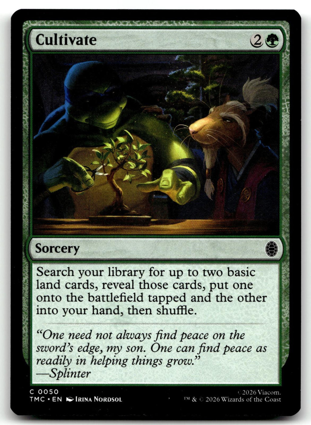 Cultivate 50 Commander: Teenage Mutant Ninja Turtles Magic: The Gathering NM