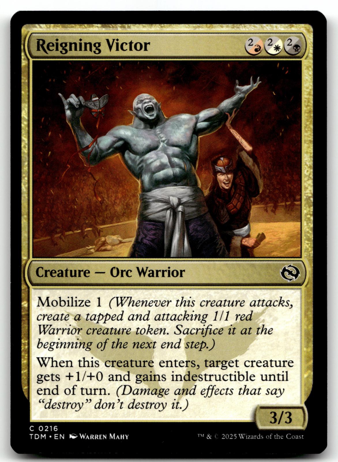 Reigning Victor 216 Common Tarkir: Dragonstorm Magic: The Gathering Near Mint