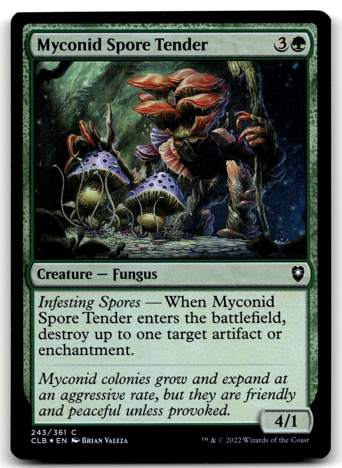 Myconid Spore Tender 243 Commander Legends: Battle for Baldur's Gate Magic: The Gathering Foil NM
