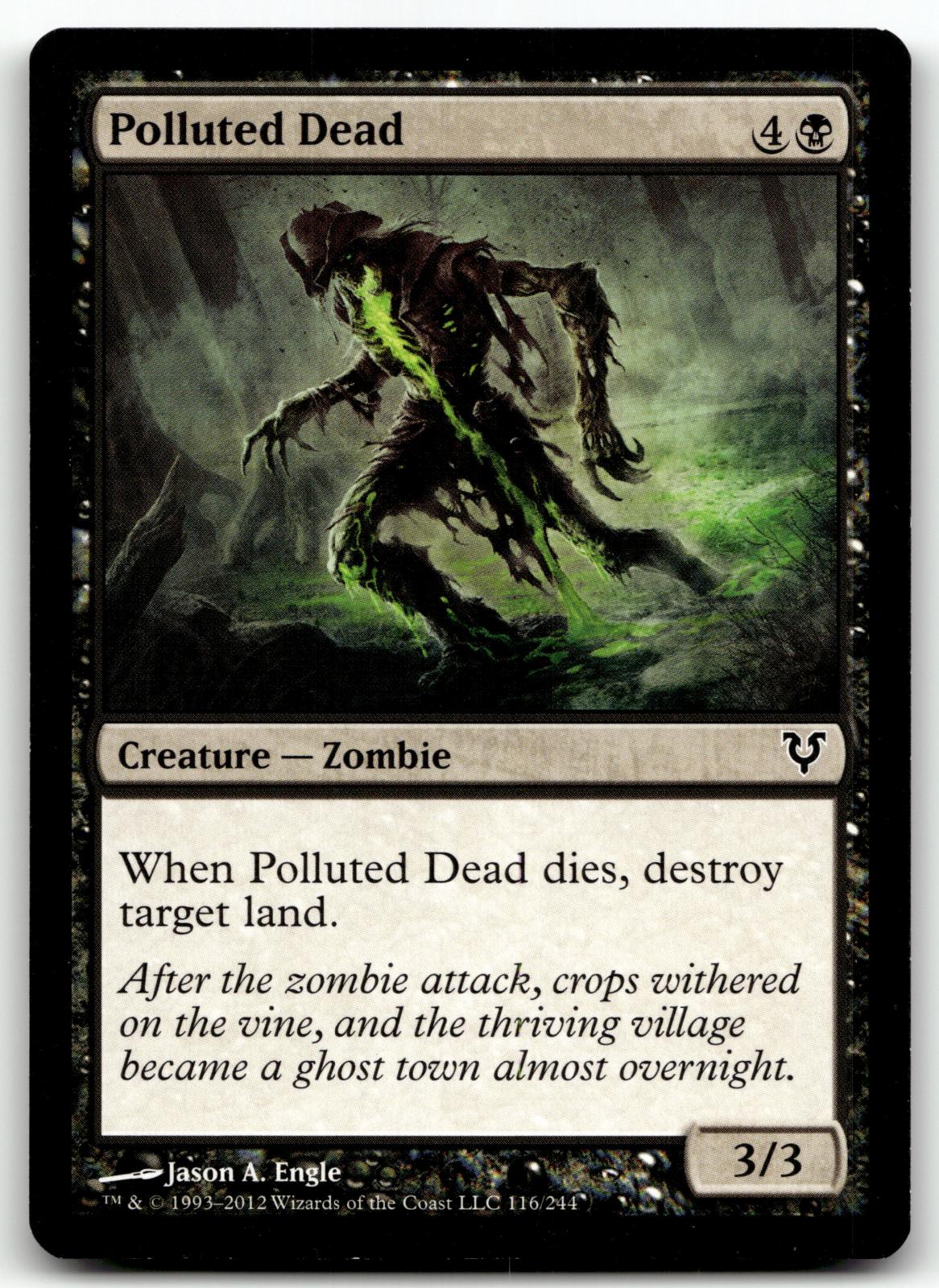 Polluted Dead 116 Common Avacyn Restored Magic: The Gathering Near Mint