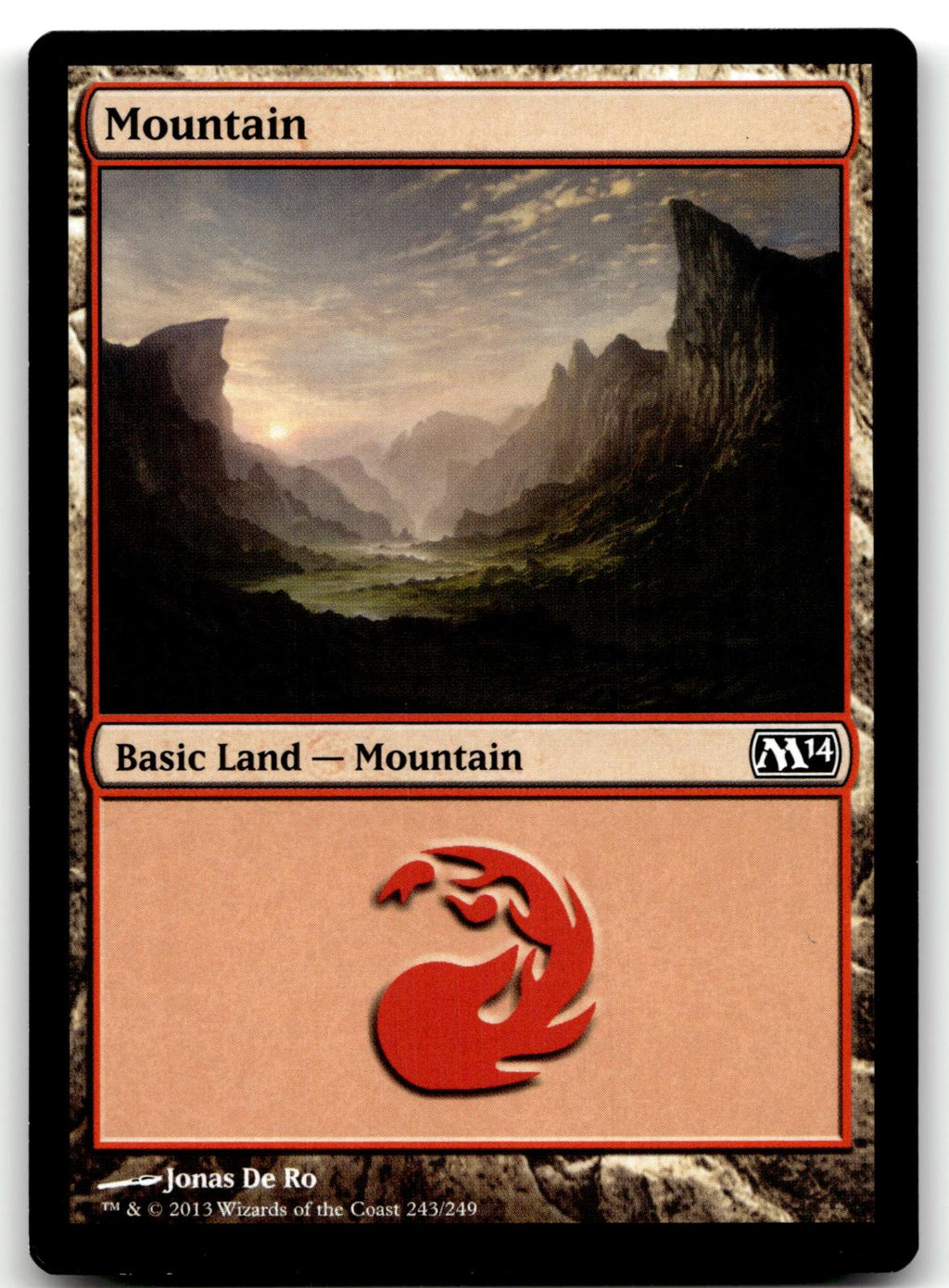 Mountain (243) 243 Land Magic 2014 (M14) Magic: The Gathering Near Mint