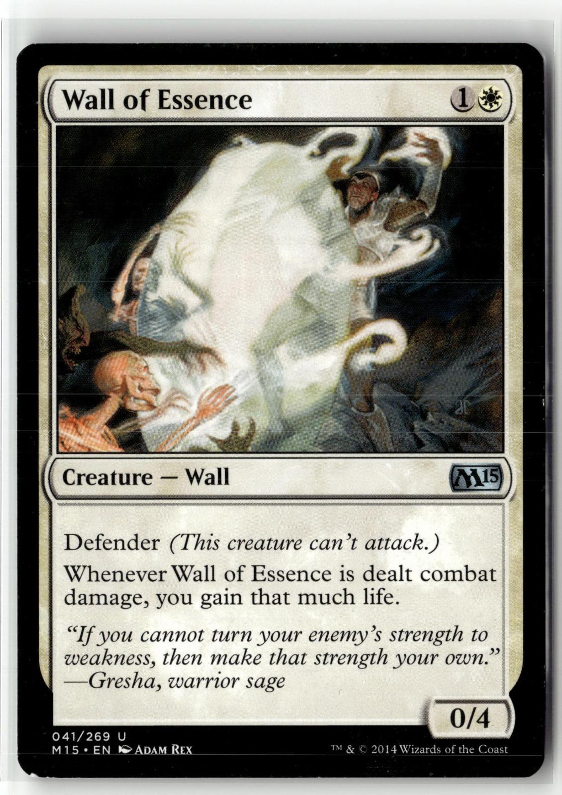 Wall of Essence 41 Uncommon Magic 2015 (M15) Magic: The Gathering Near Mint
