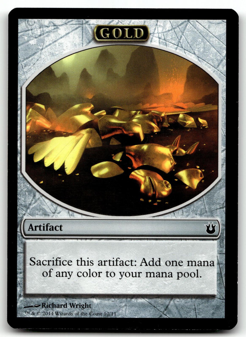 Gold Token 10 Token Born of the Gods Magic: The Gathering Near Mint