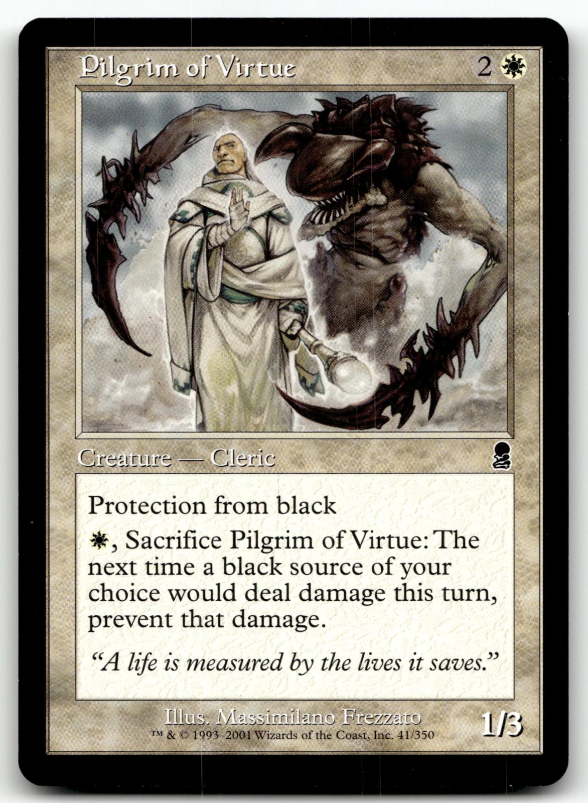 Pilgrim of Virtue 41 Common Odyssey Magic: The Gathering Near Mint