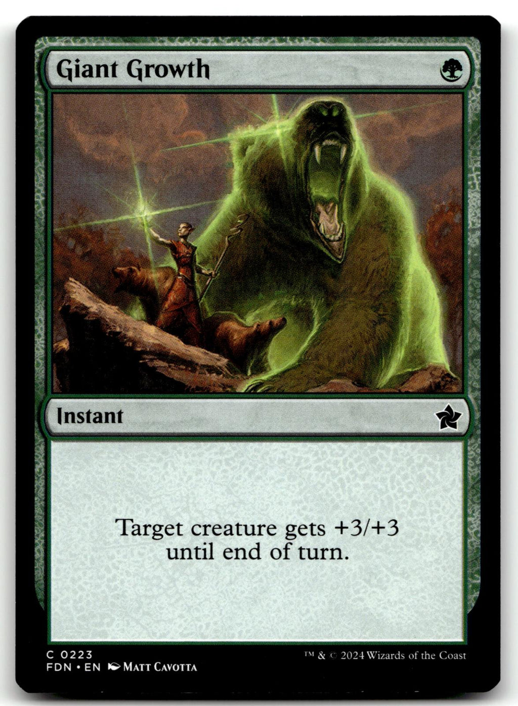 Giant Growth 223 Common Foundations Magic: The Gathering Near Mint